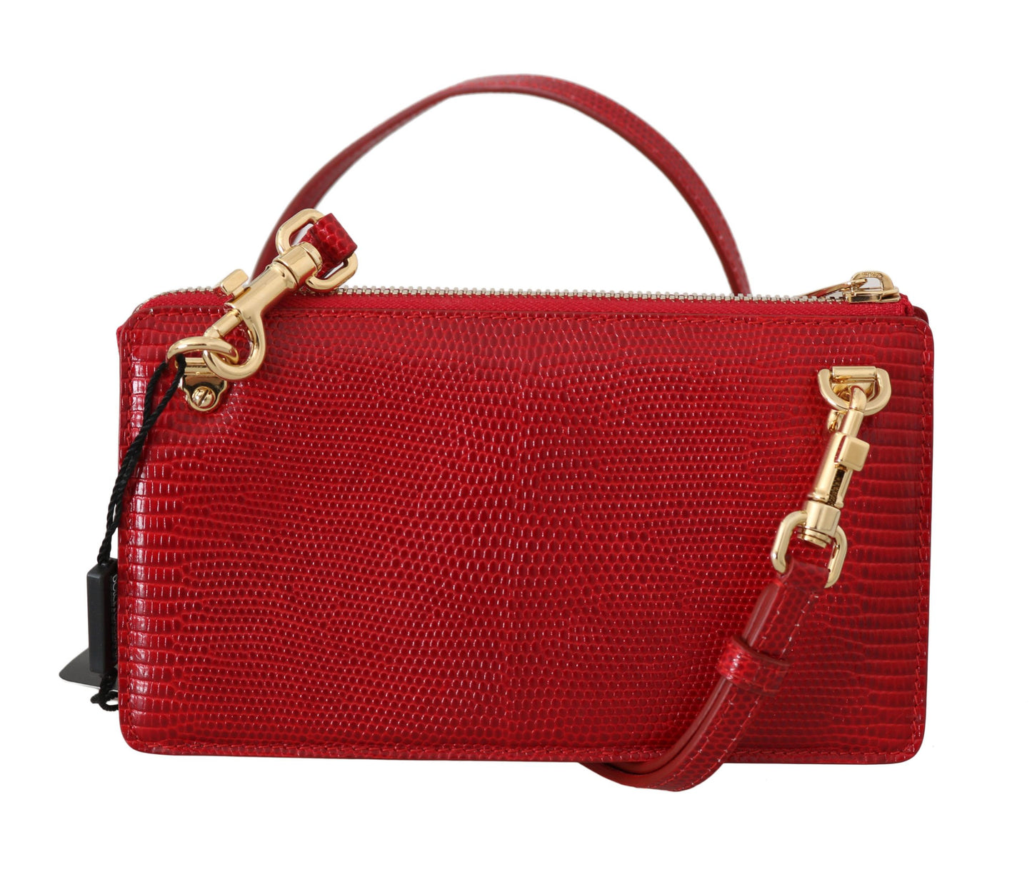 Dolce & Gabbana Elegant Crimson Crossbody Leather Bag