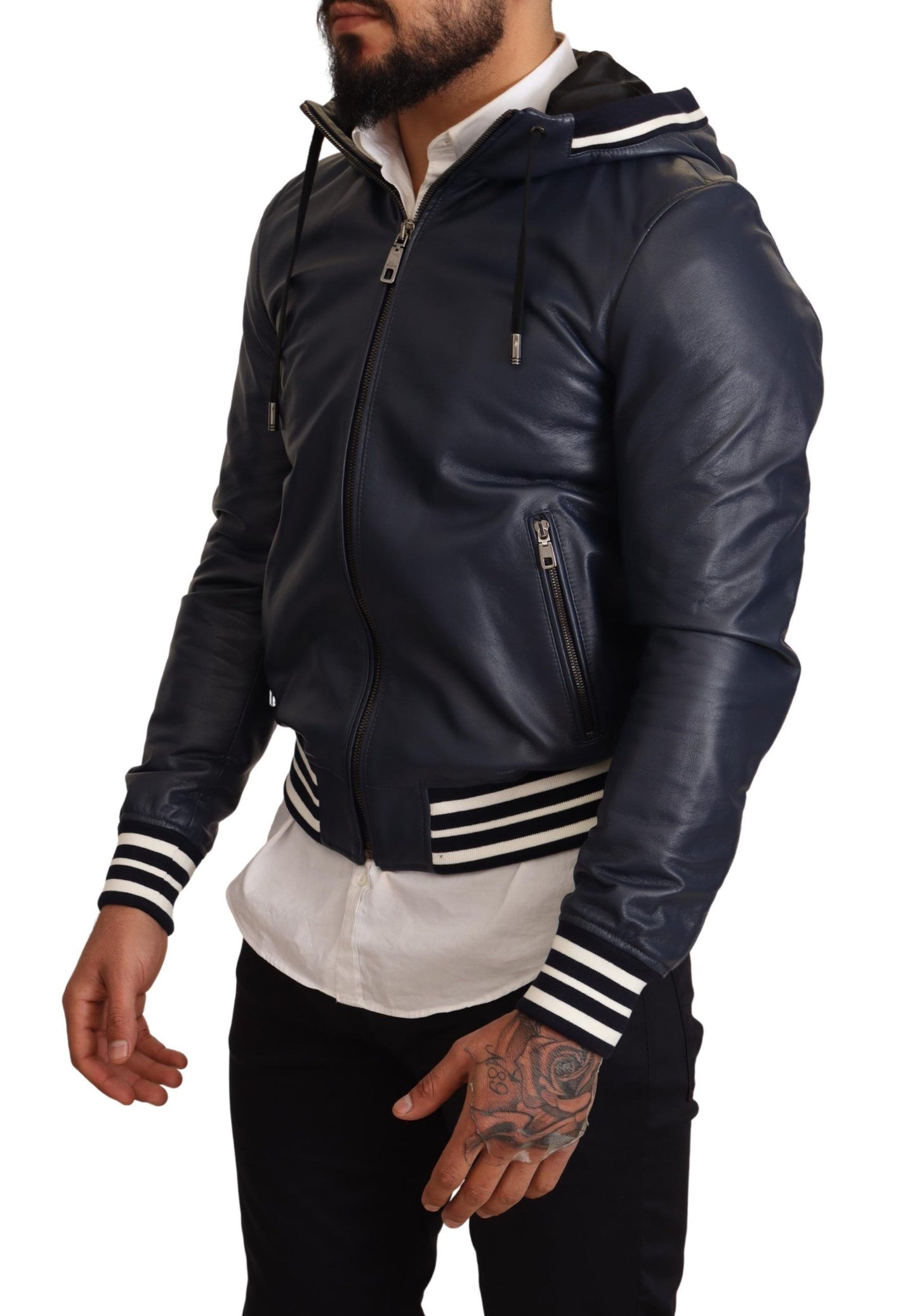 Dolce & Gabbana Elevate Your Style: Luxe Leather Bomber Jacket