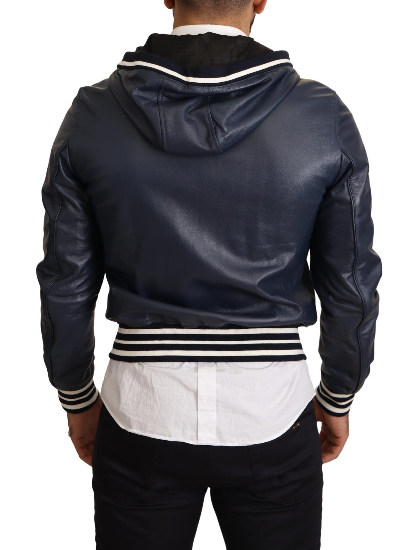 Dolce & Gabbana Elevate Your Style: Luxe Leather Bomber Jacket