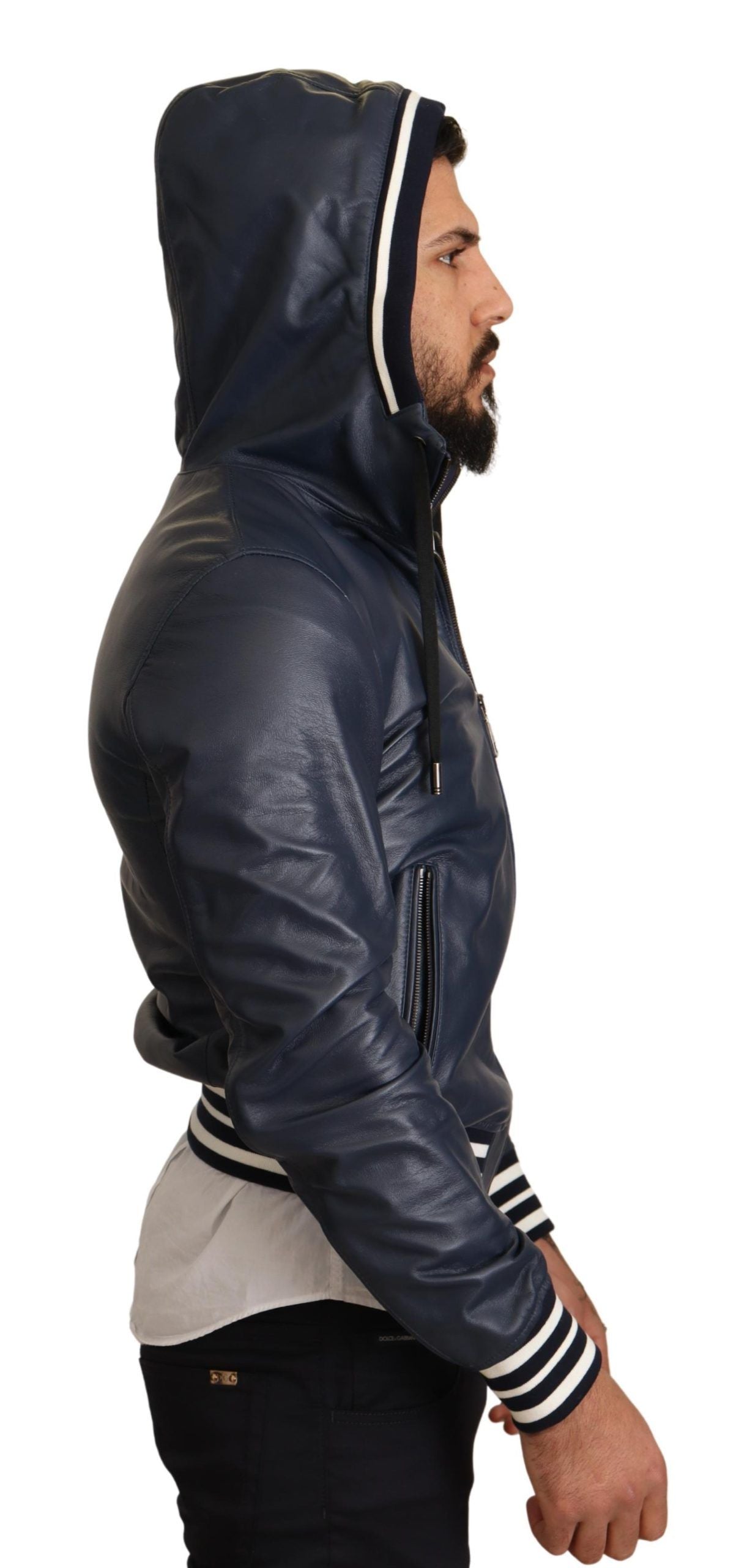 Dolce & Gabbana Elevate Your Style: Luxe Leather Bomber Jacket