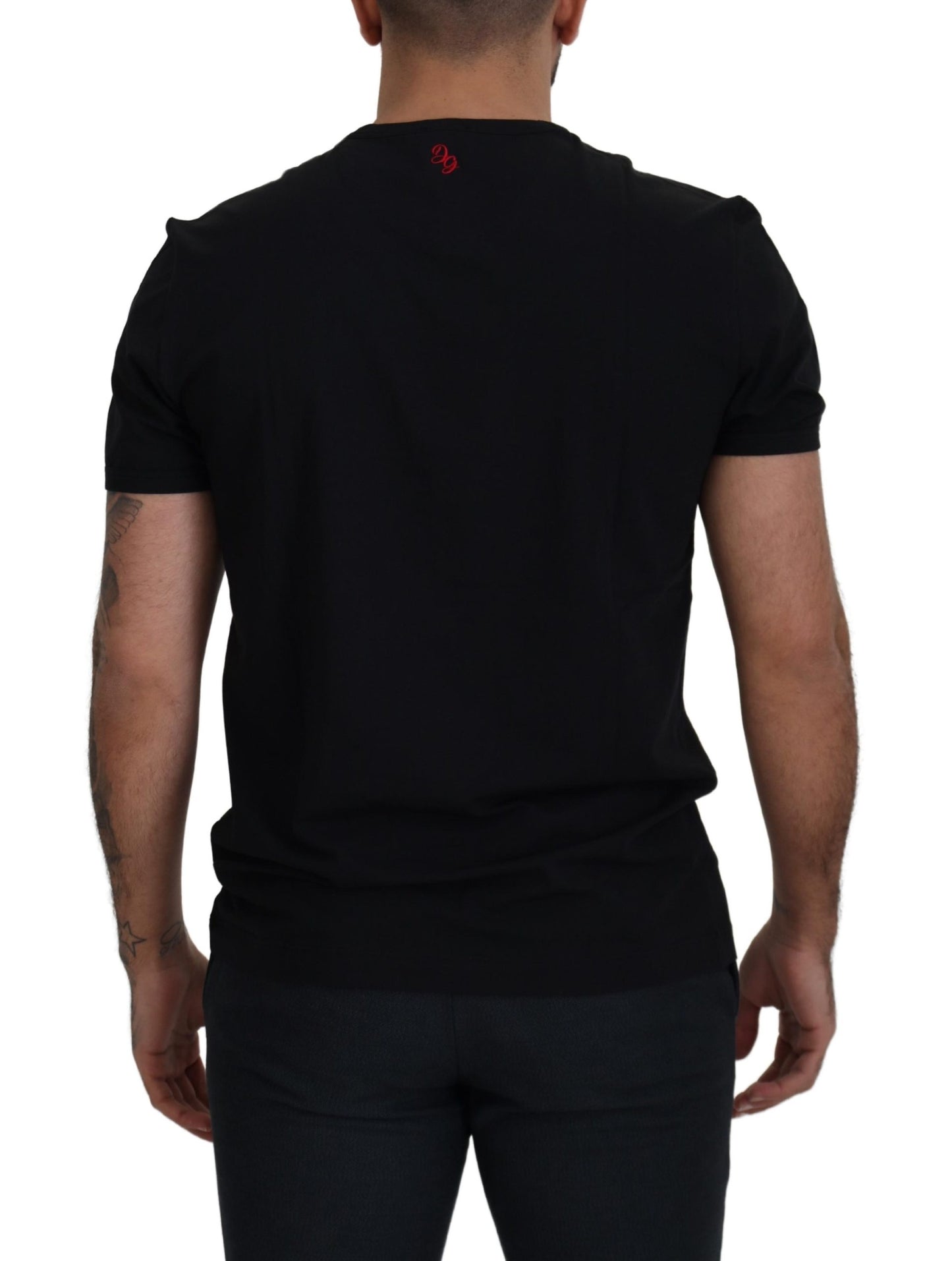 Dolce & Gabbana Elegant Black Crewneck Cotton T-Shirt