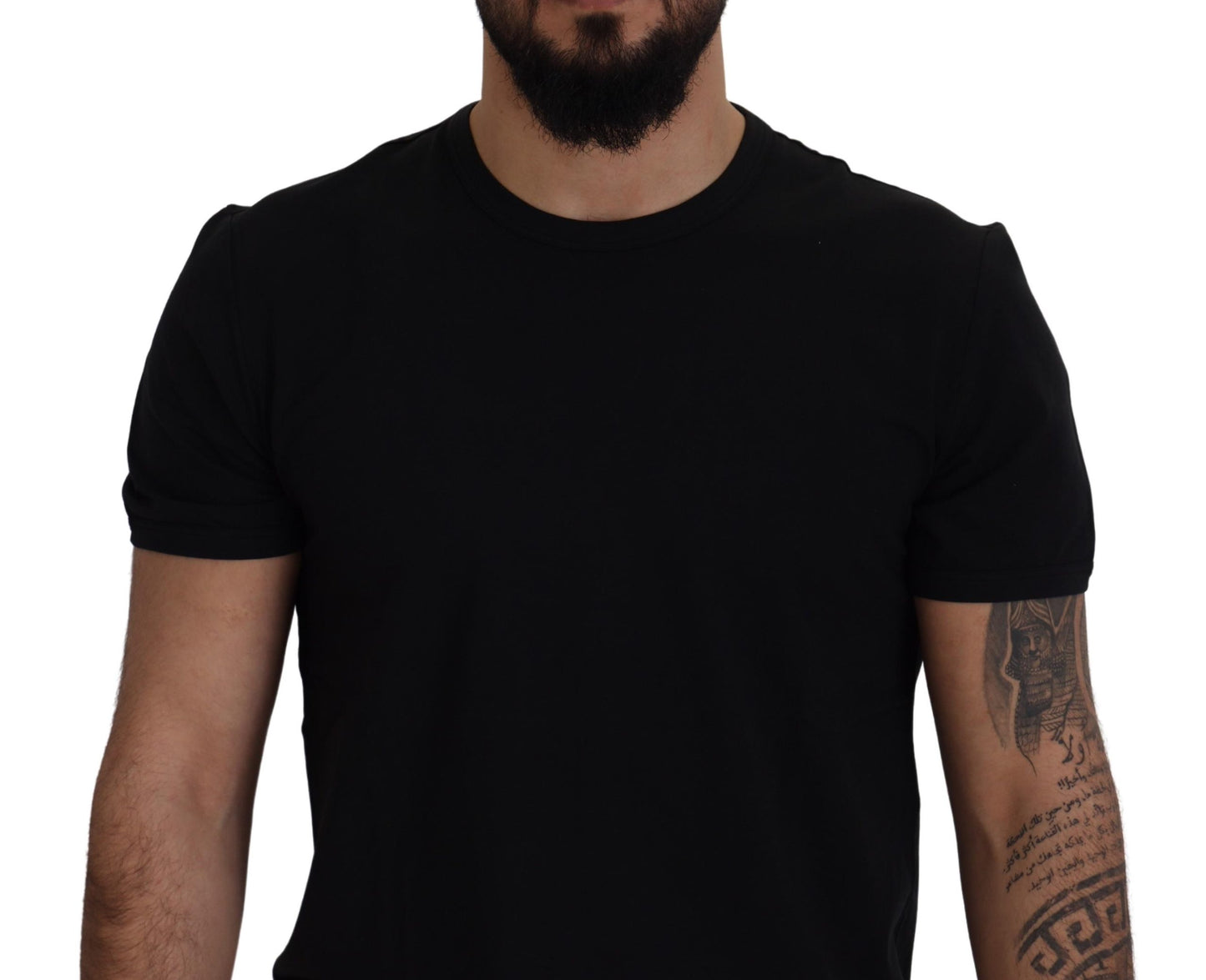 Dolce & Gabbana Elegant Black Crewneck Cotton T-Shirt