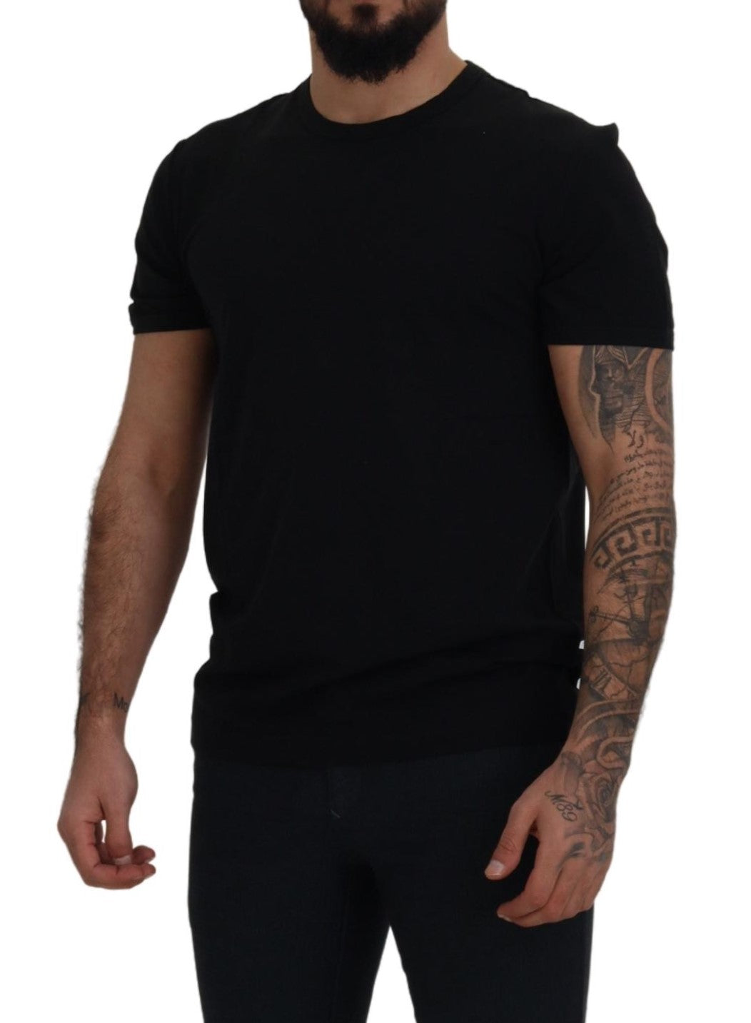 Dolce & Gabbana Elegant Black Crewneck Cotton T-Shirt