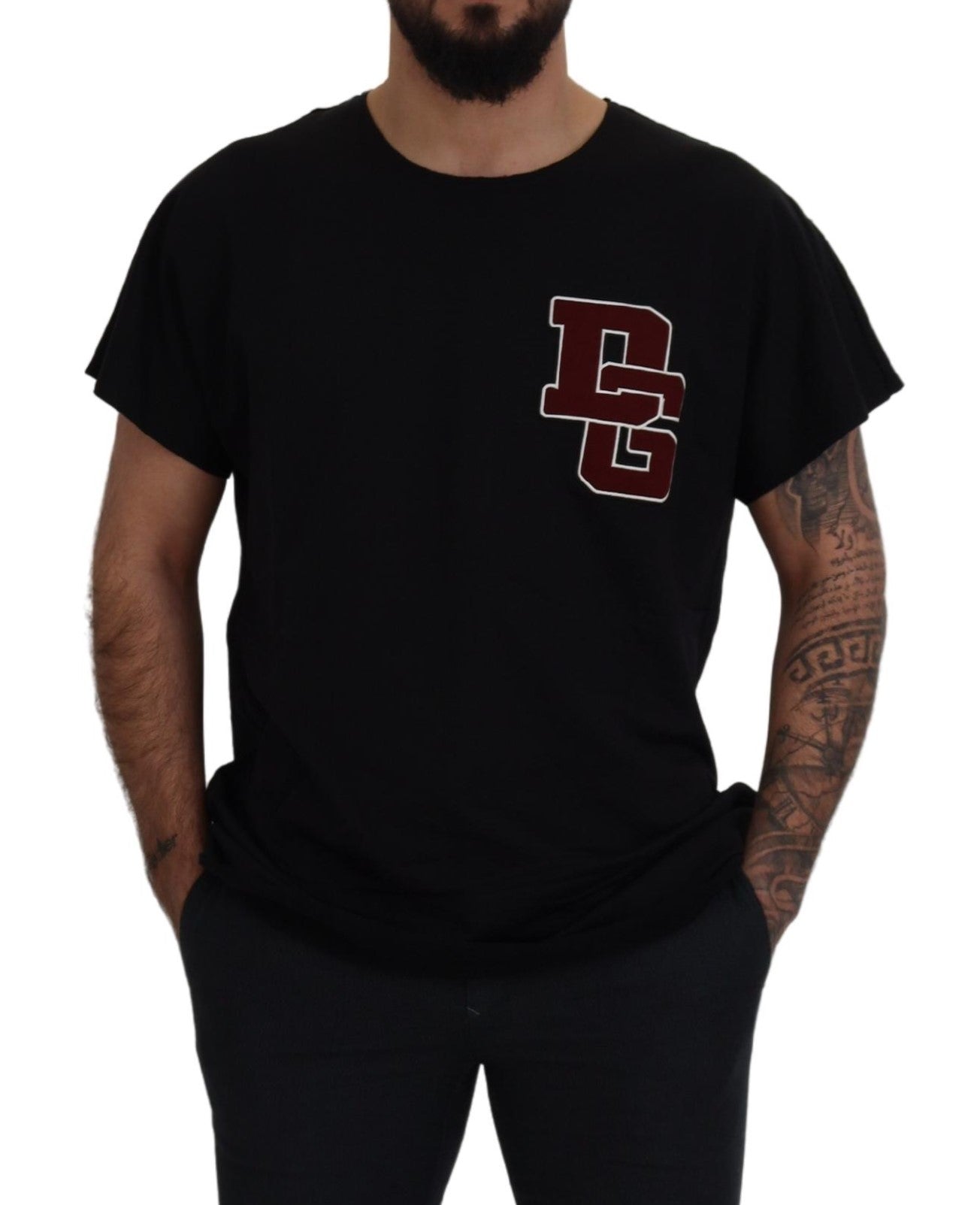 Dolce & Gabbana Elegant Black Crewneck T-Shirt for Men