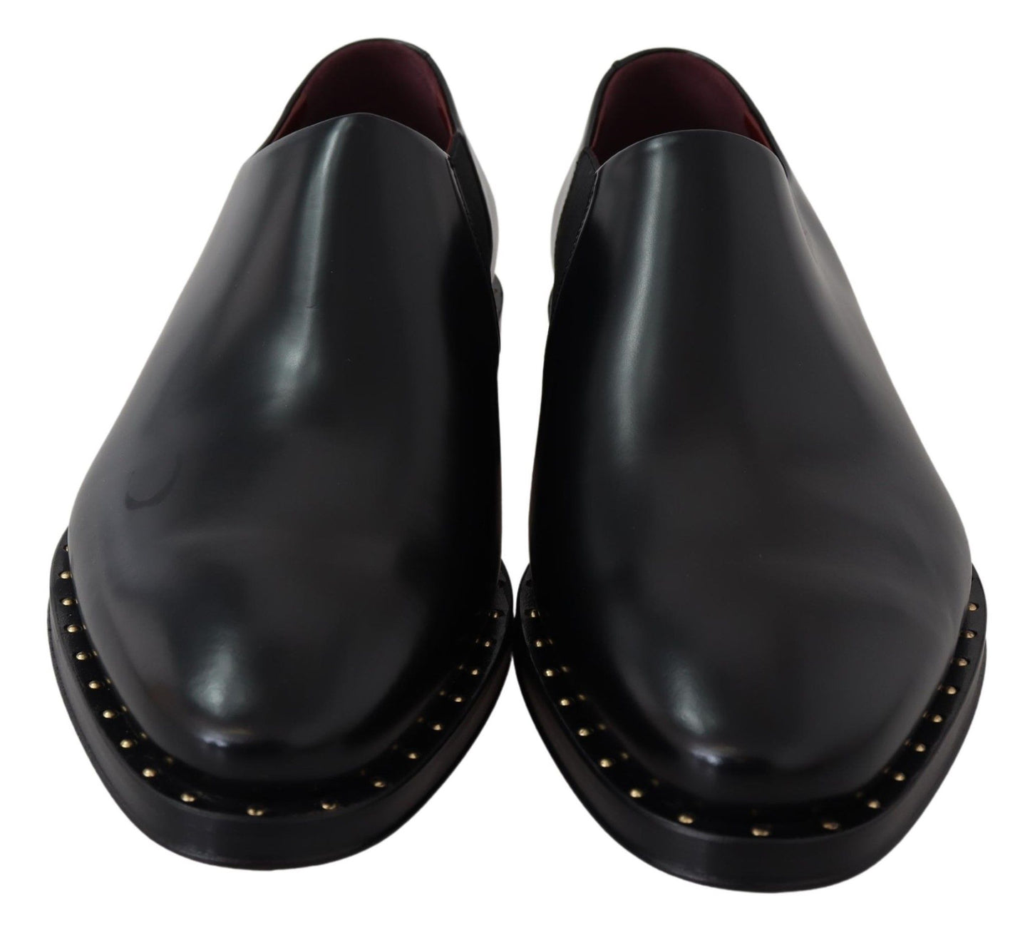 Dolce & Gabbana Elegant Black Leather Slip-On Loafers