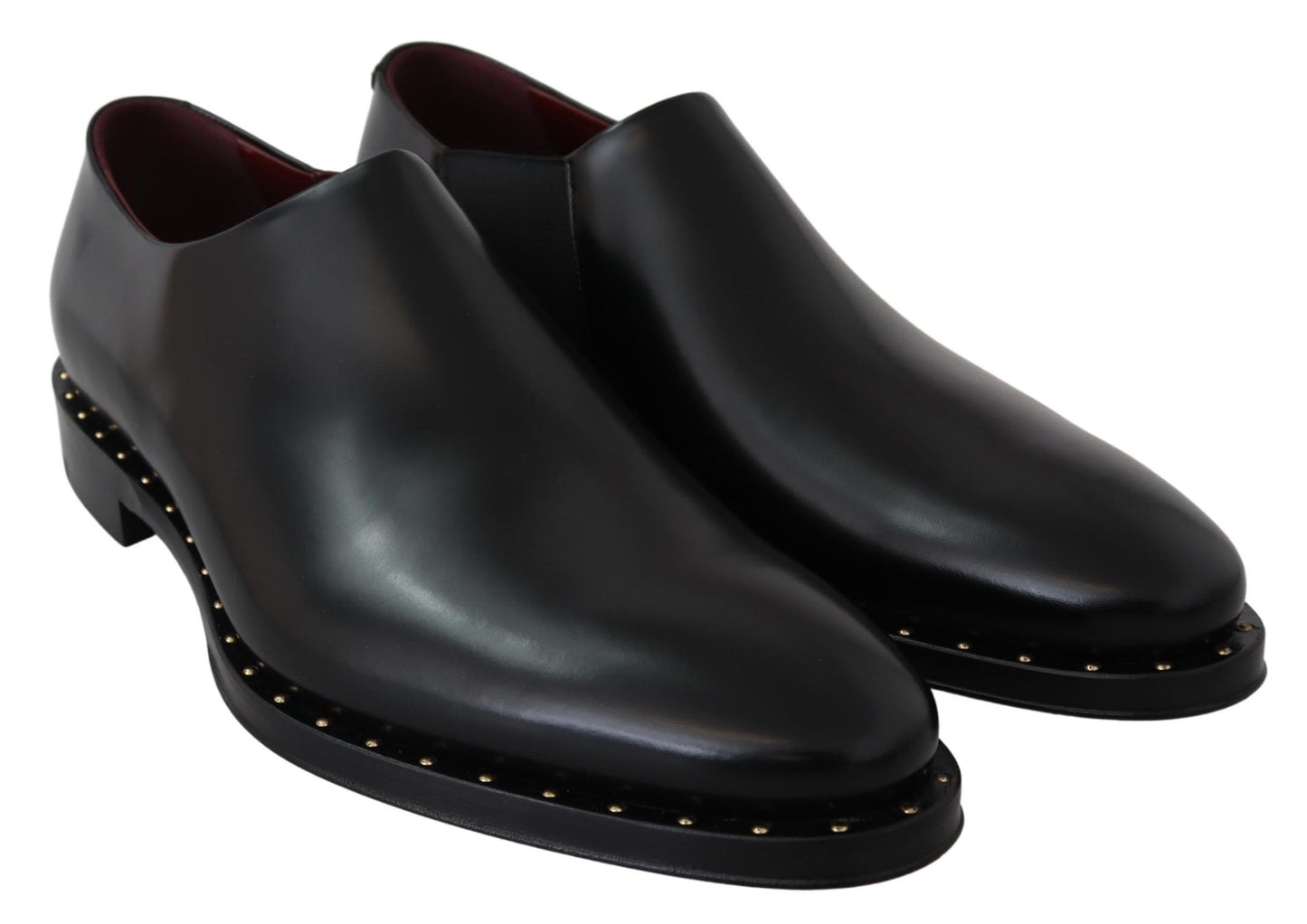 Dolce & Gabbana Elegant Black Leather Slip-On Loafers