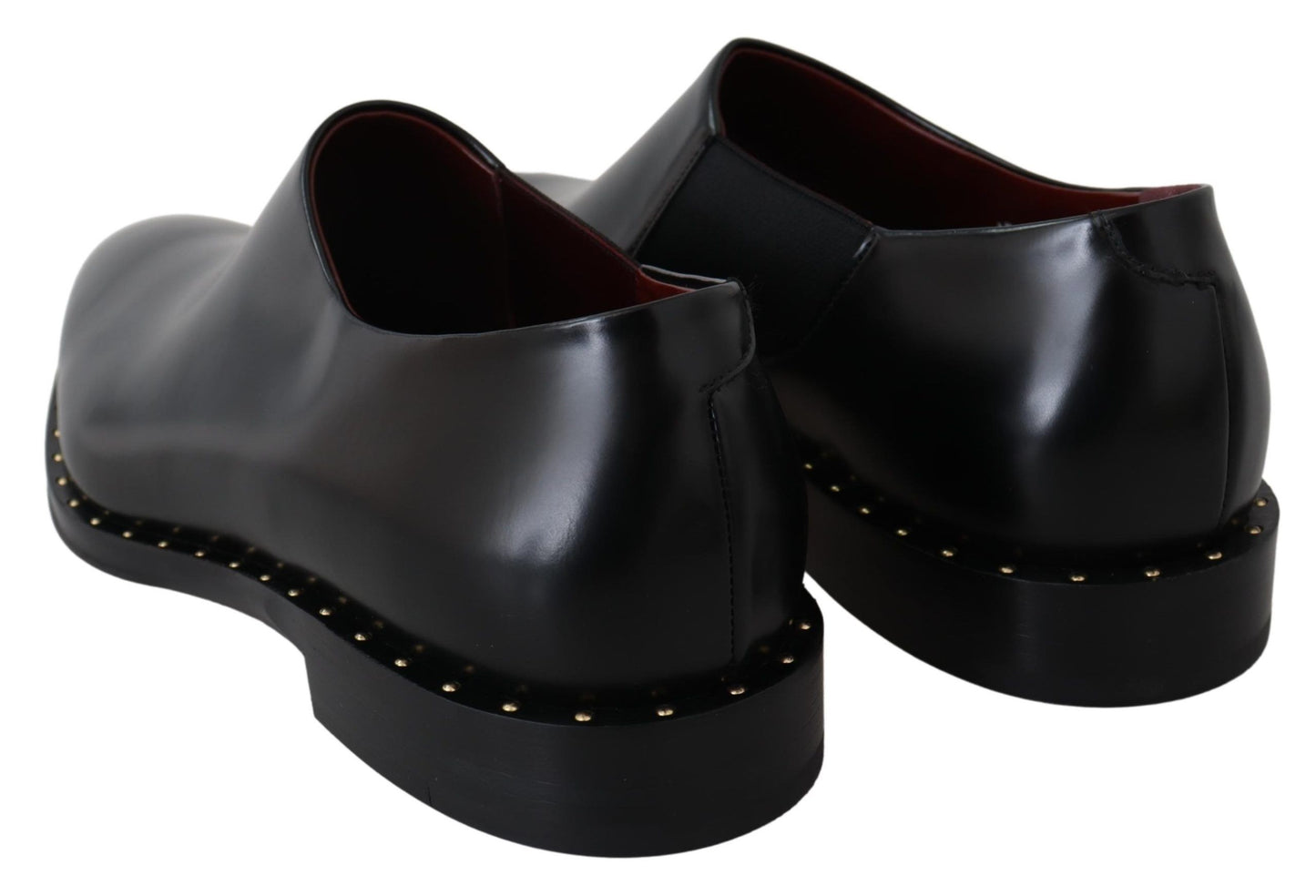 Dolce & Gabbana Elegant Black Leather Slip-On Loafers