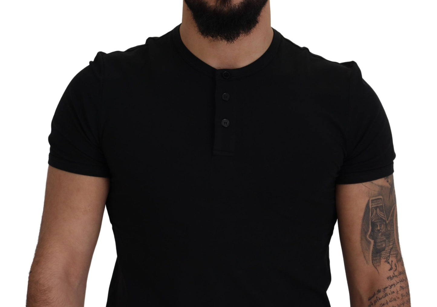 Dolce & Gabbana Elegant Black Cotton Crewneck Tee