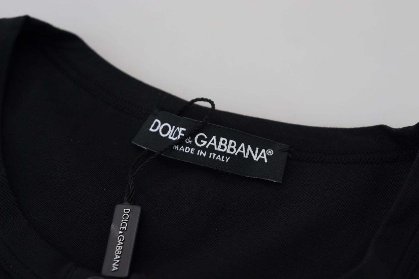 Dolce & Gabbana Elegant Black Cotton Crewneck Tee