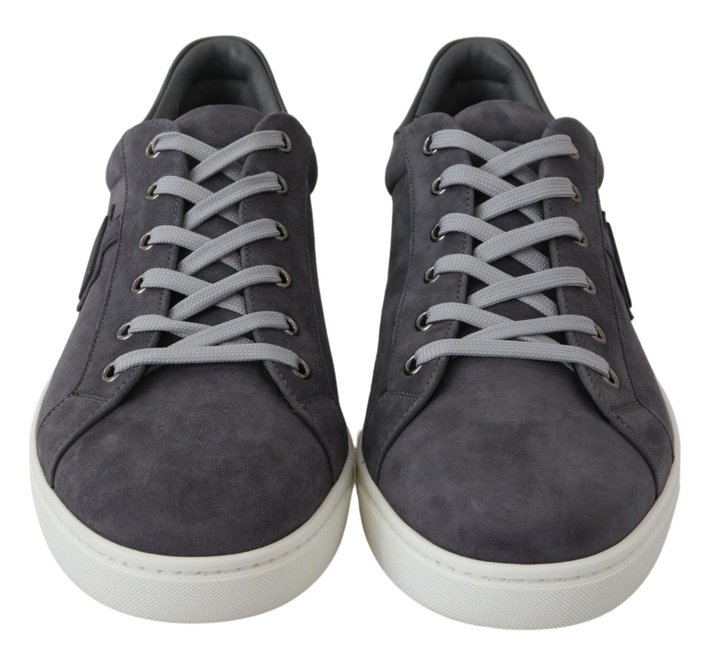 Dolce & Gabbana Elegant Gray Leather Sneakers