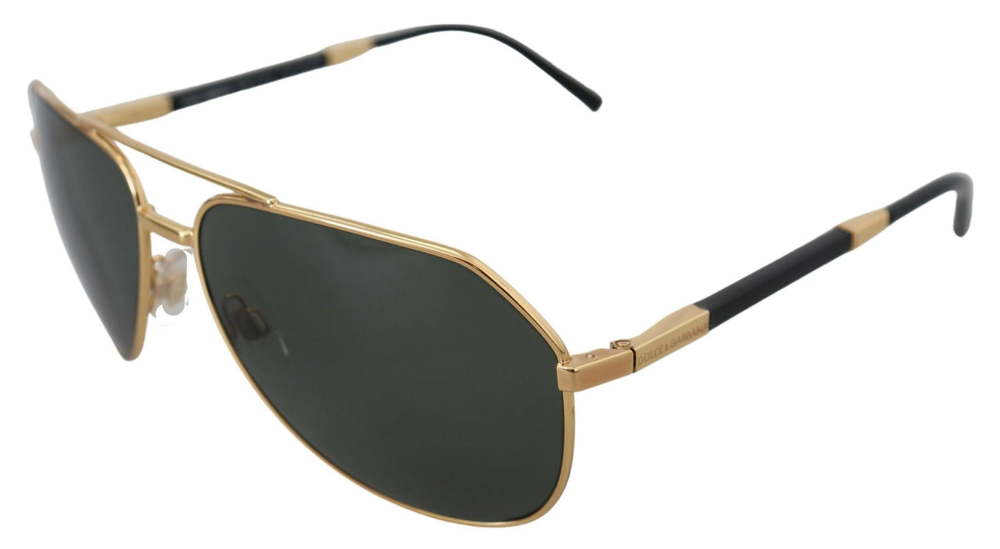 Dolce & Gabbana Golden Aviator Elegance Sunglasses