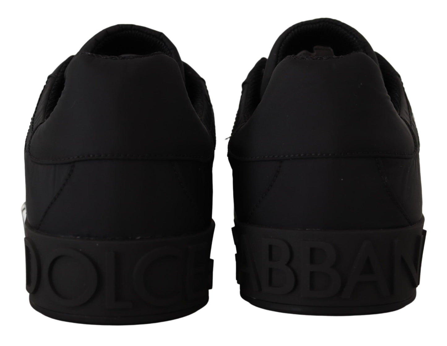 Dolce & Gabbana Elegant Black Casual Sneakers with White Logo Detail