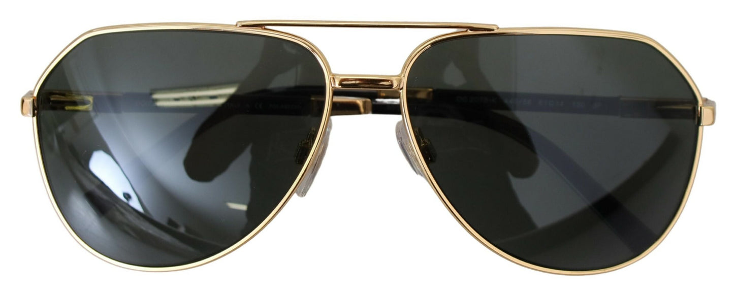 Dolce & Gabbana Golden Aviator Elegance Sunglasses