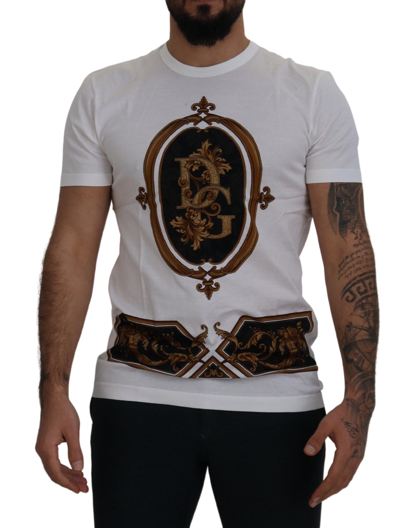 Dolce & Gabbana Elegant White Crewneck Cotton Tee