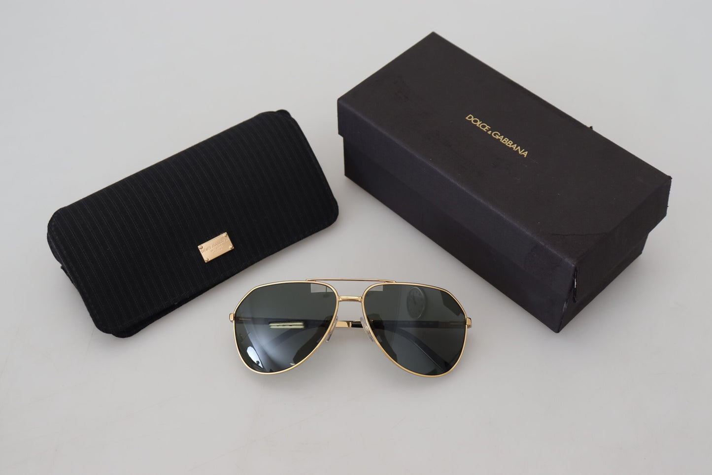 Dolce & Gabbana Golden Aviator Elegance Sunglasses