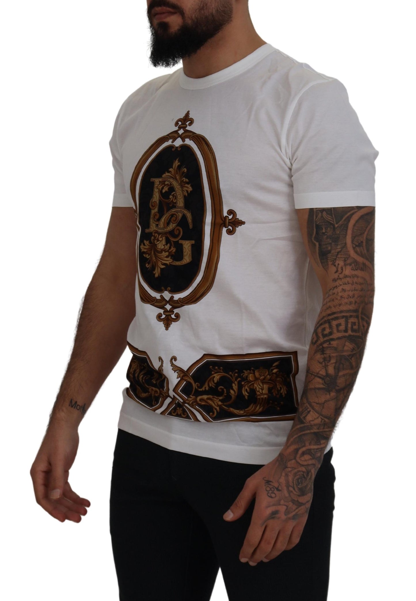 Dolce & Gabbana Elegant White Crewneck Cotton Tee