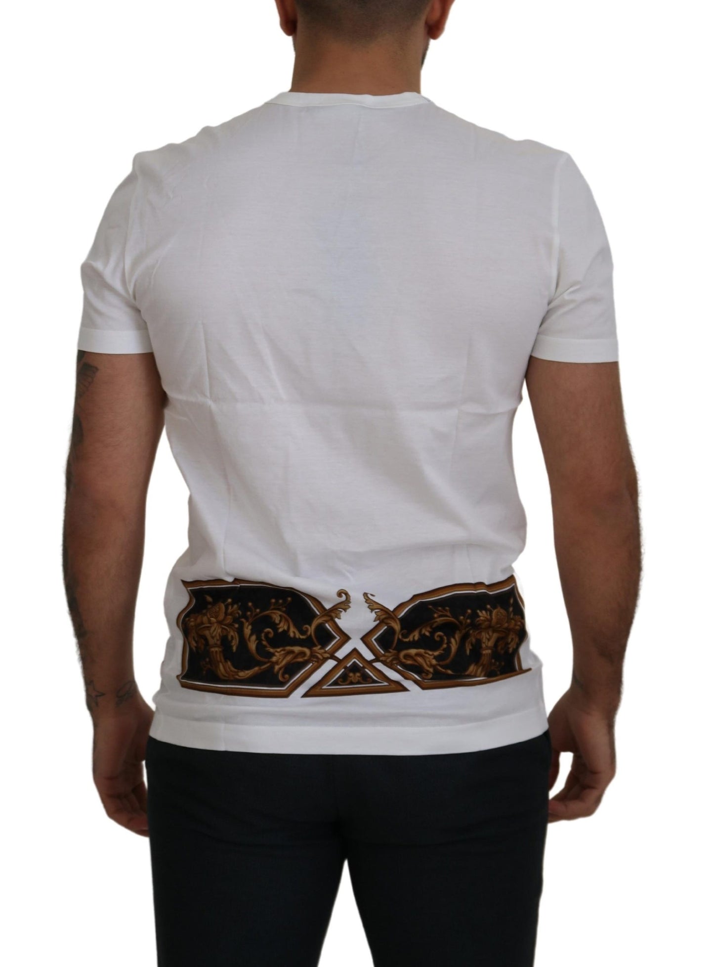 Dolce & Gabbana Elegant White Crewneck Cotton Tee