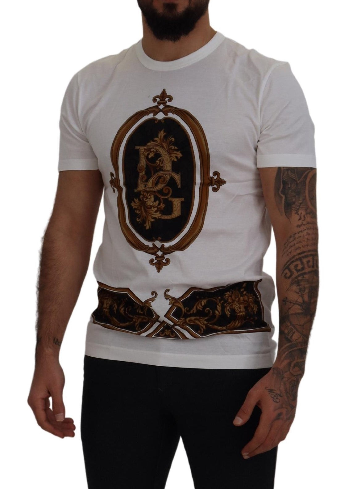 Dolce & Gabbana Elegant White Crewneck Cotton Tee