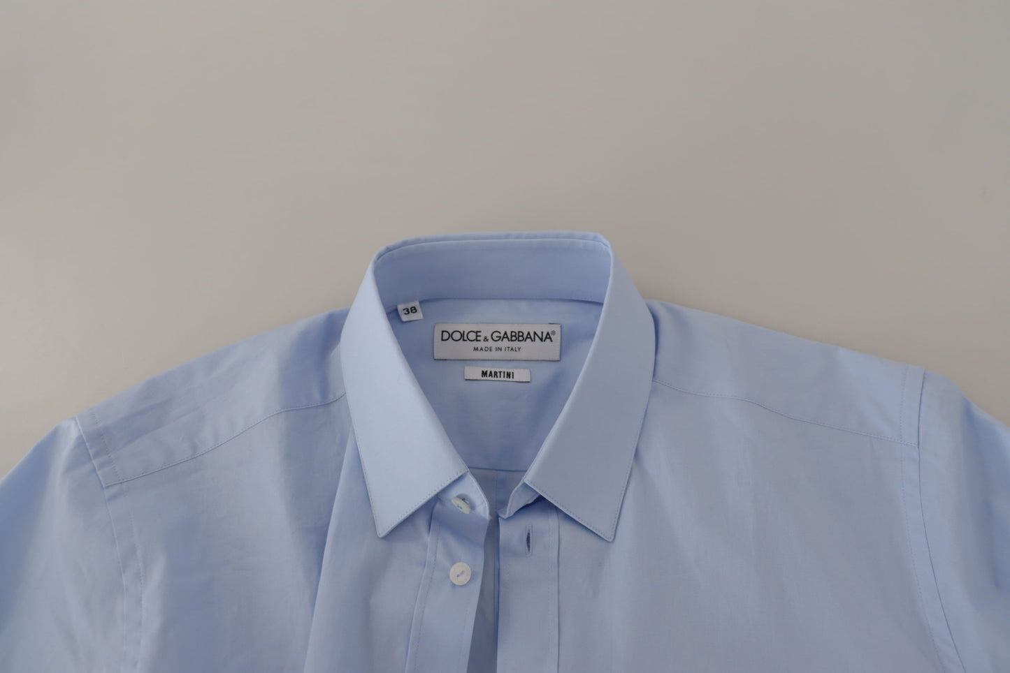 Dolce & Gabbana Luxurious Light Blue Cotton Martini Dress Shirt