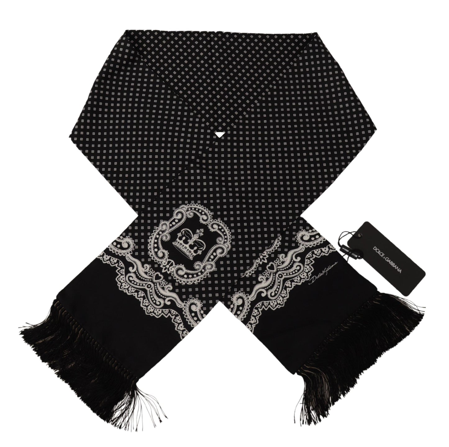 Dolce & Gabbana Elegant Silk Black Men's Scarf