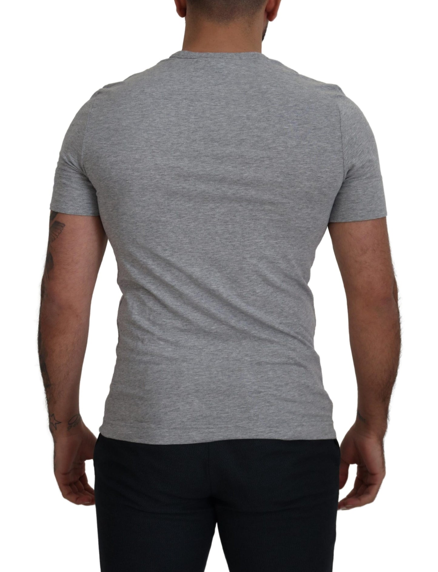 Dolce & Gabbana Elegant Gray Crewneck Cotton Tee