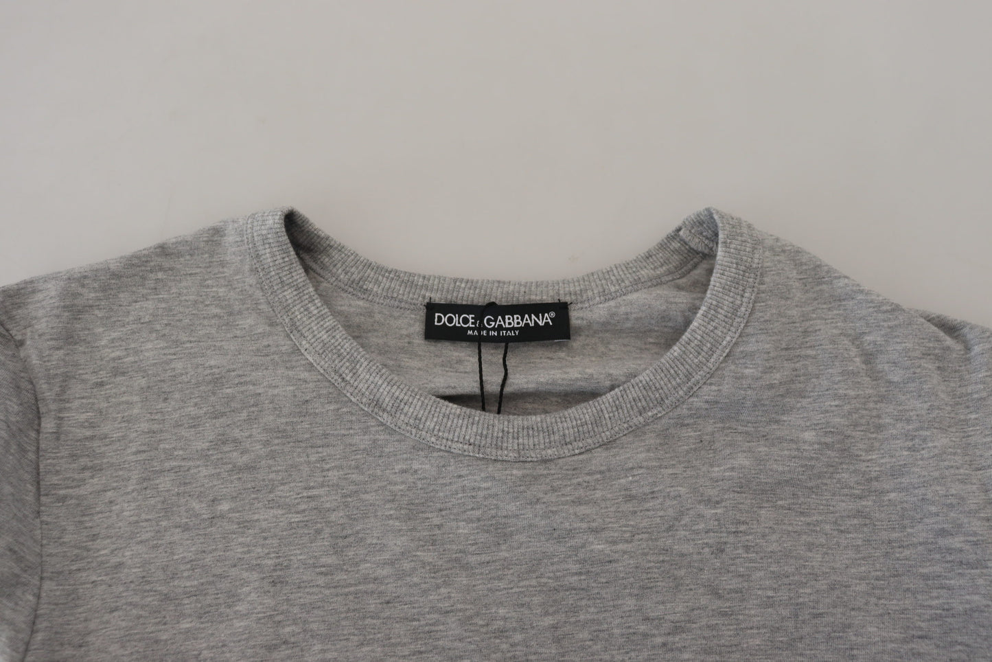 Dolce & Gabbana Elegant Gray Crewneck Cotton Tee