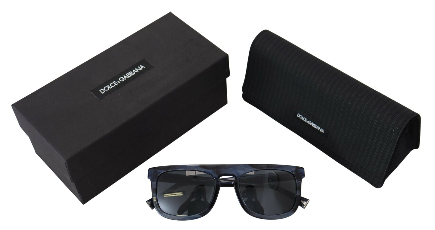 Dolce & Gabbana Elegant Blue Acetate Sunglasses