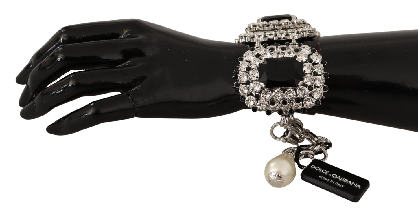 Dolce & Gabbana Elegant Crystal Charm Bracelet