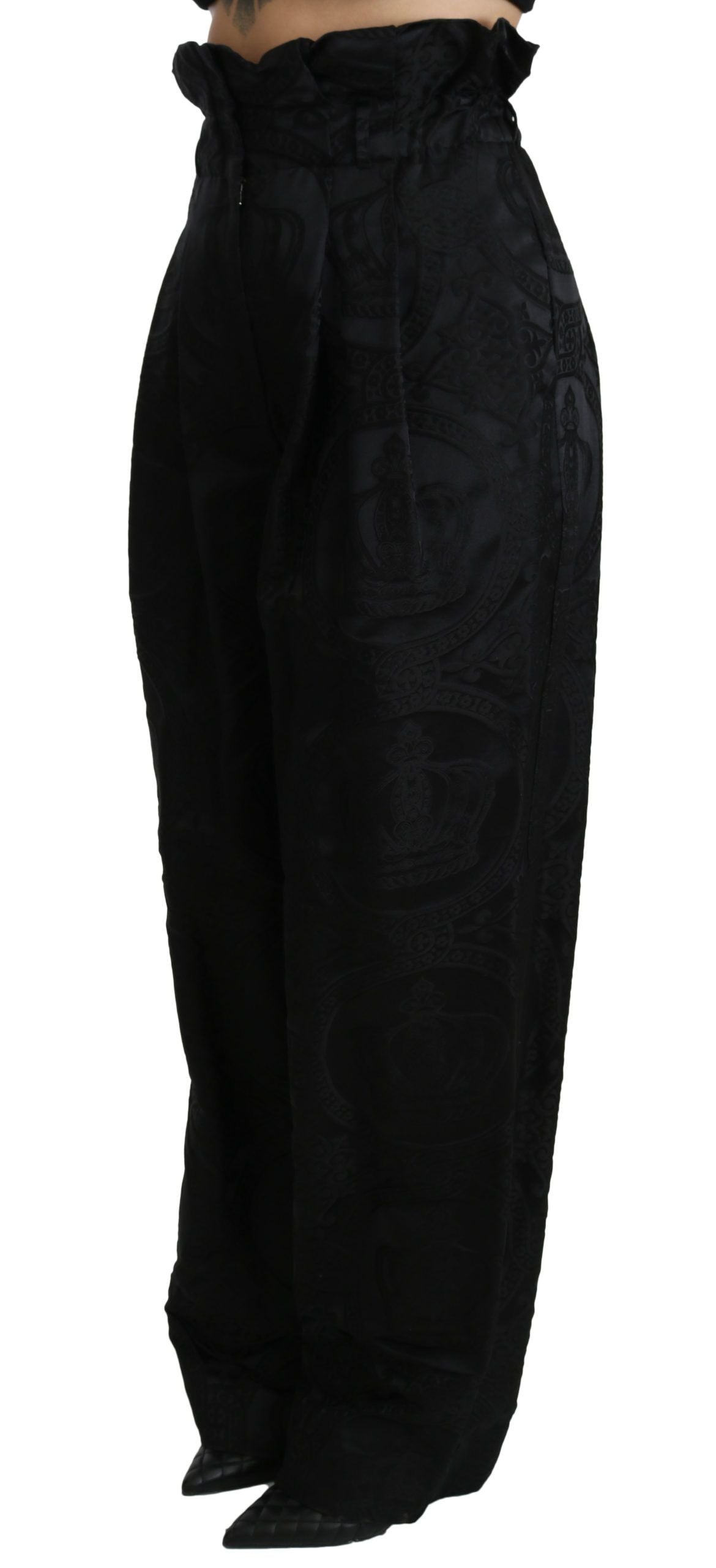 Dolce & Gabbana Elegant High Waist Wide Leg Pants