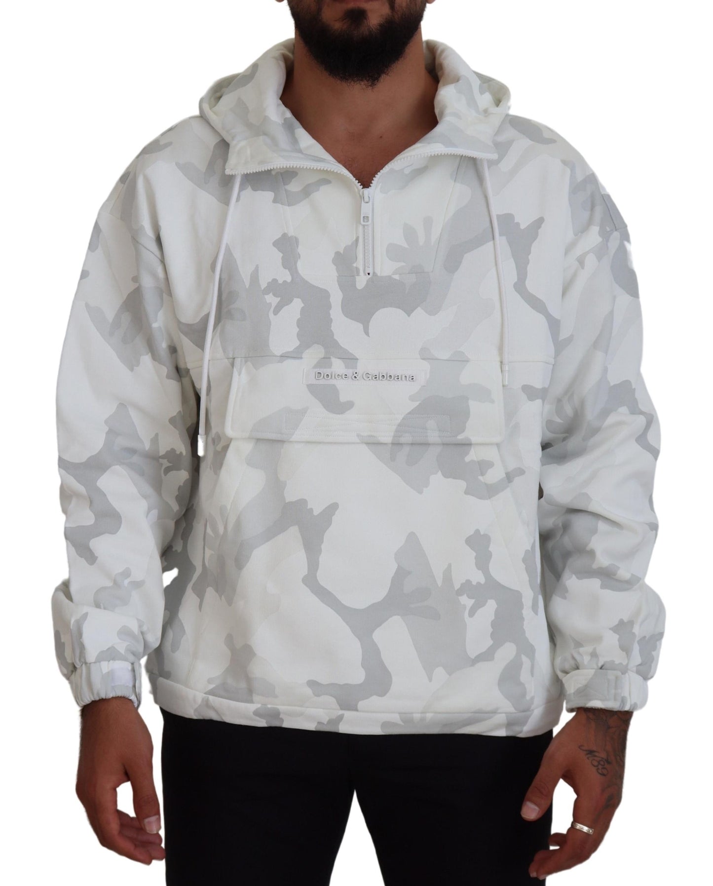 Dolce & Gabbana Elegant Camouflage Hooded Jacket