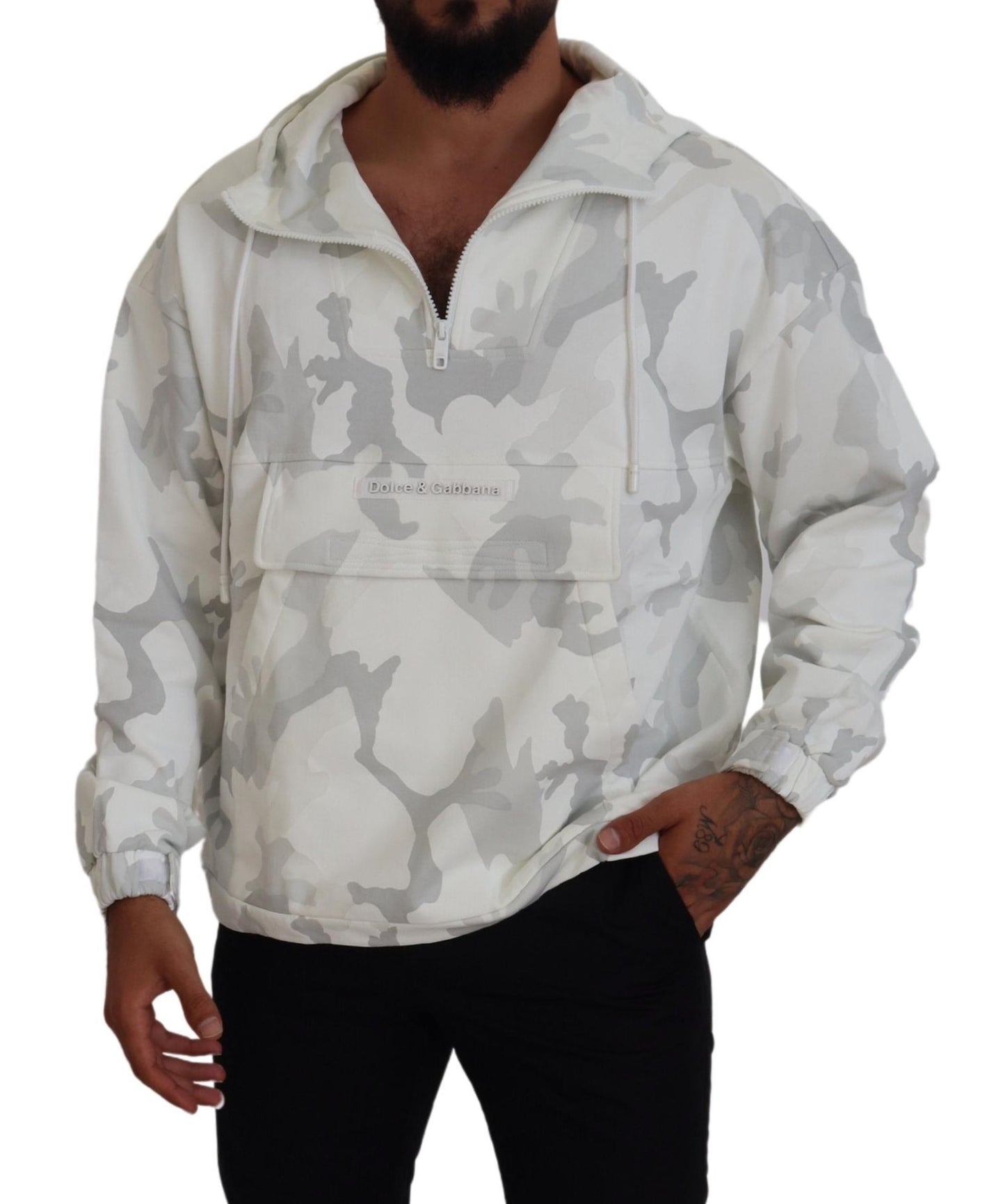 Dolce & Gabbana Elegant Camouflage Hooded Jacket