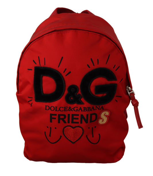 Dolce & Gabbana Chic Red Backpack for Trendsetting Kids