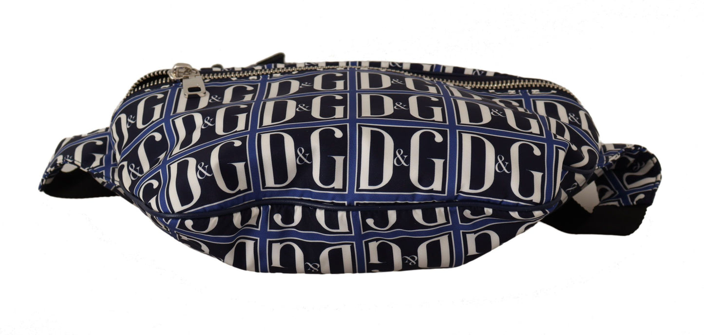 Dolce & Gabbana Chic Blue Logo Mania Fanny Belt Bag