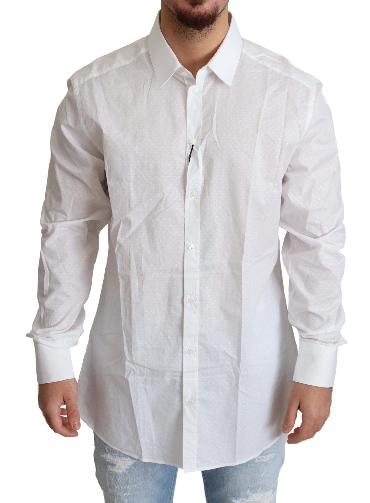 Dolce & Gabbana Elegant White Cotton Dress Shirt