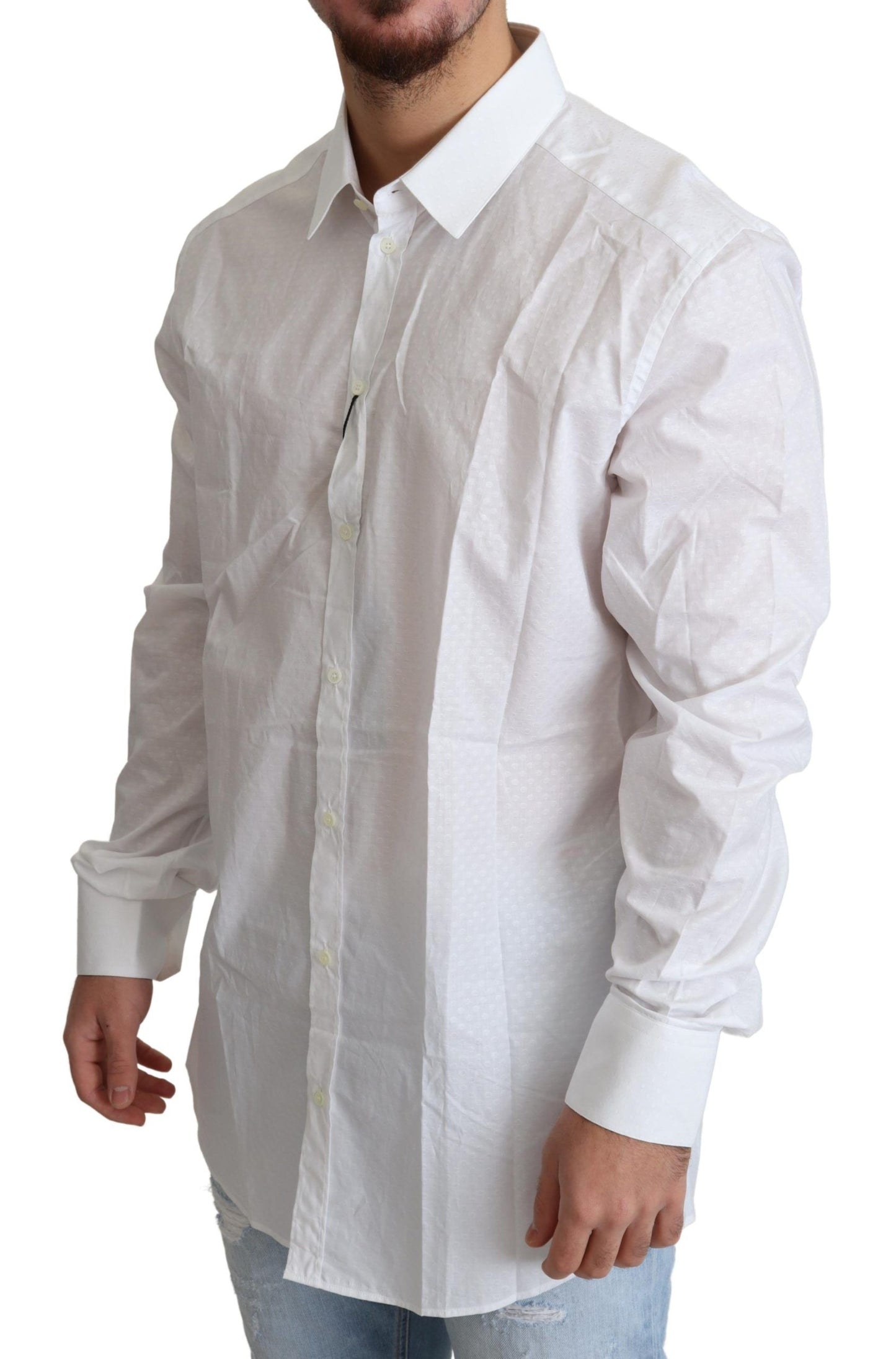 Dolce & Gabbana Elegant White Cotton Dress Shirt