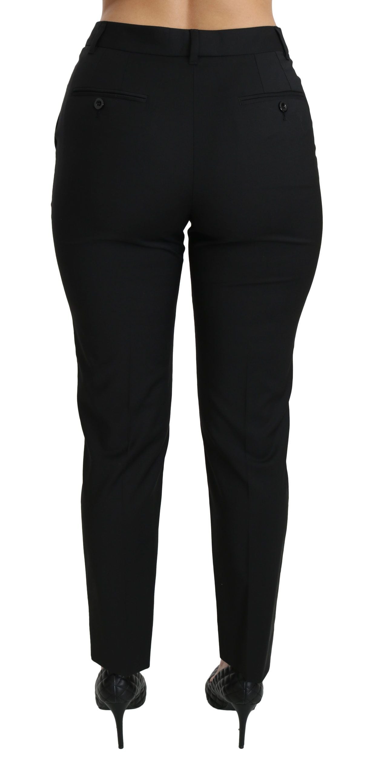 Dolce & Gabbana Chic Slim Fit Mid Waist Cropped Pants