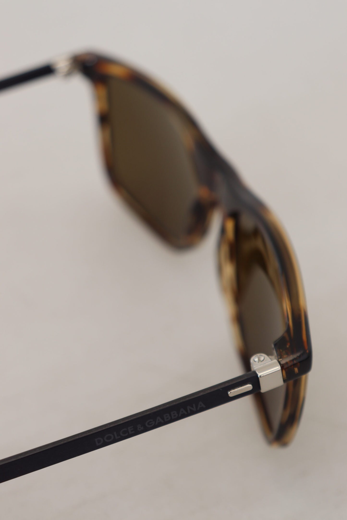 Dolce & Gabbana Elegant Brown Acetate Polarized Sunglasses