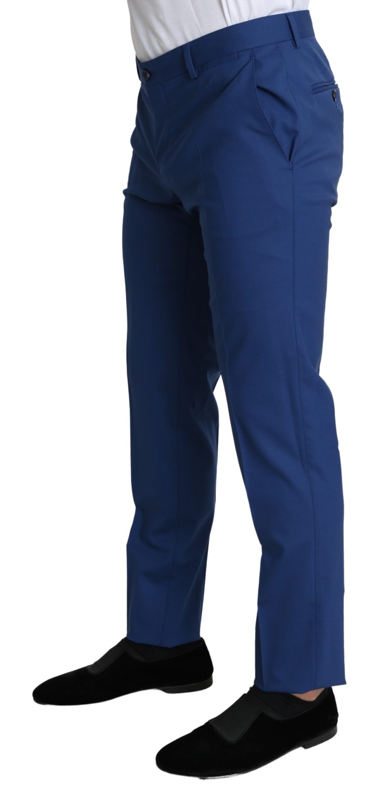 Dolce & Gabbana Elegant Slim Fit Wool Stretch Dress Pants