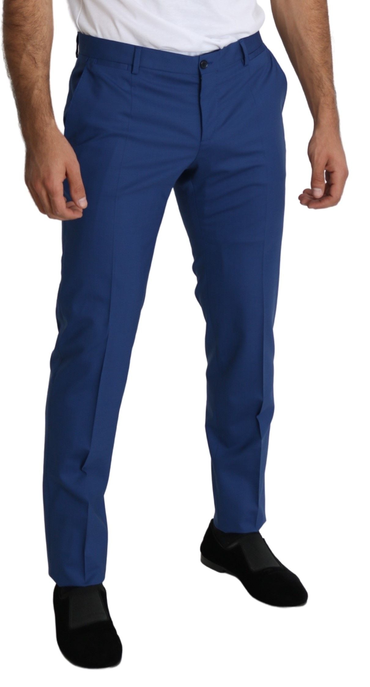 Dolce & Gabbana Elegant Slim Fit Wool Stretch Dress Pants