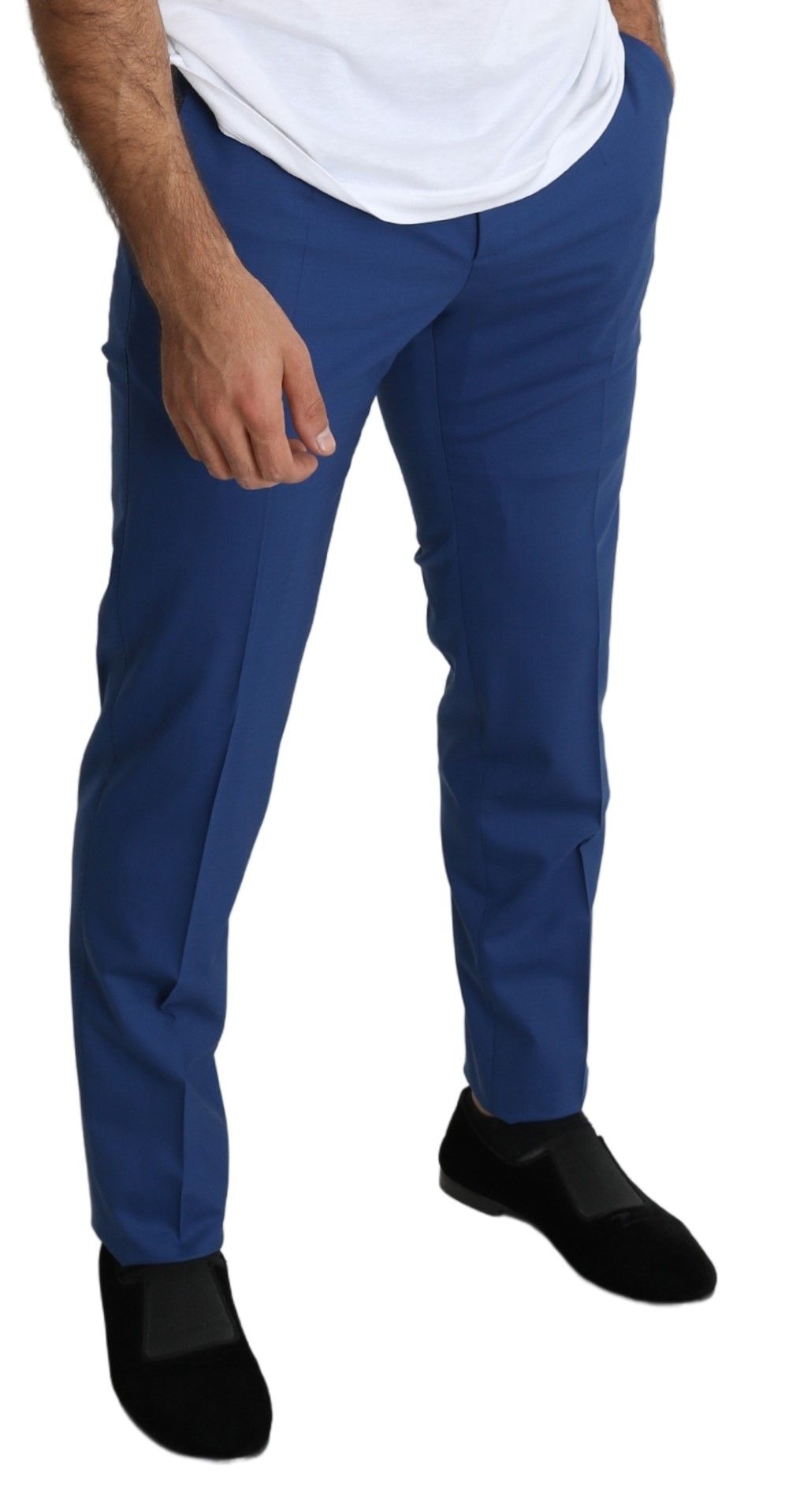 Dolce & Gabbana Elegant Slim Fit Wool Stretch Dress Pants