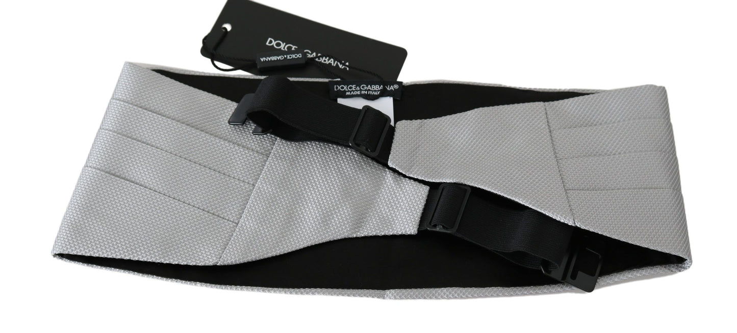 Dolce & Gabbana Elegant Silk Gray Cummerbund