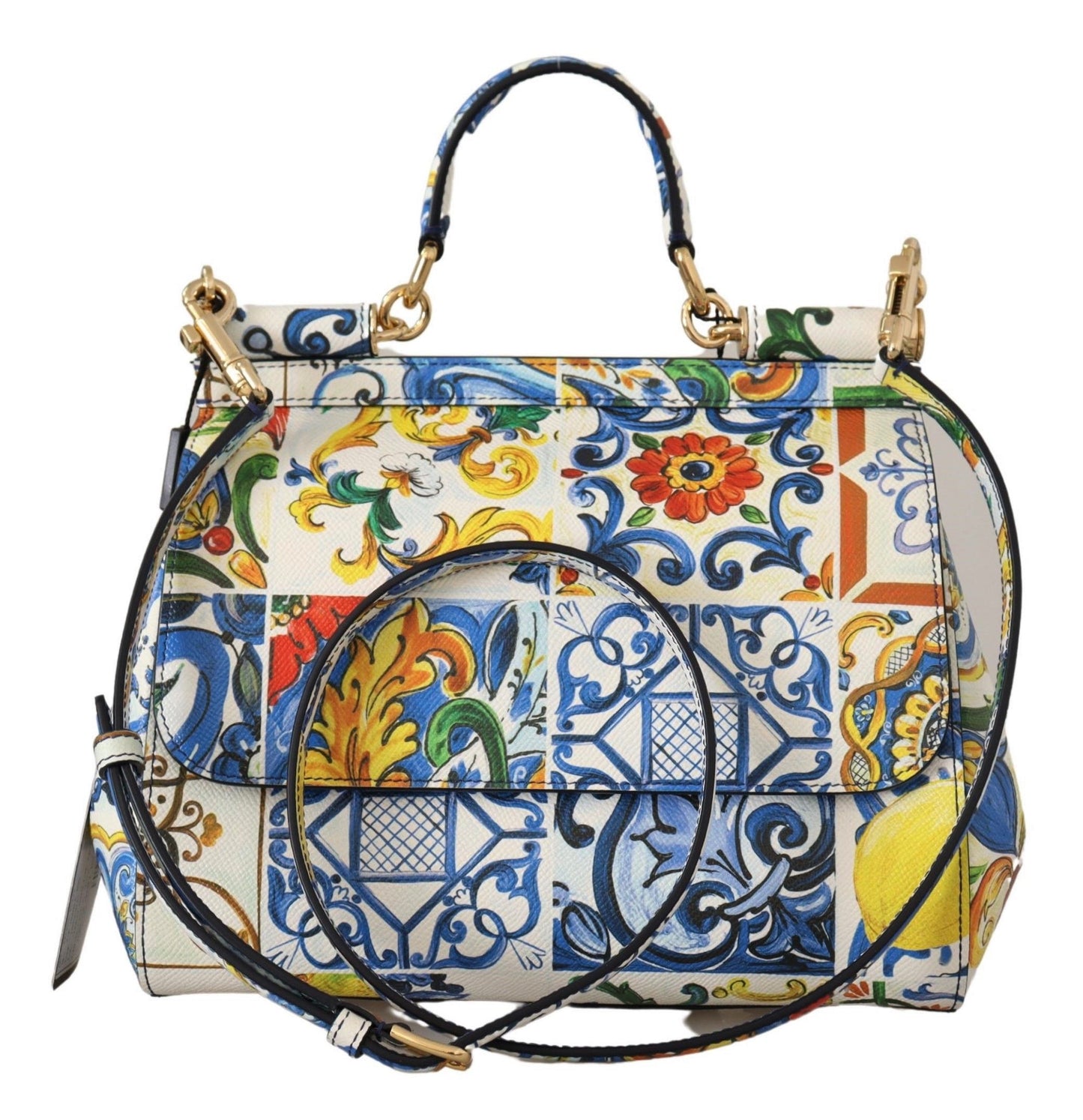 Dolce & Gabbana Sicilian Majesty Leather Shoulder Bag