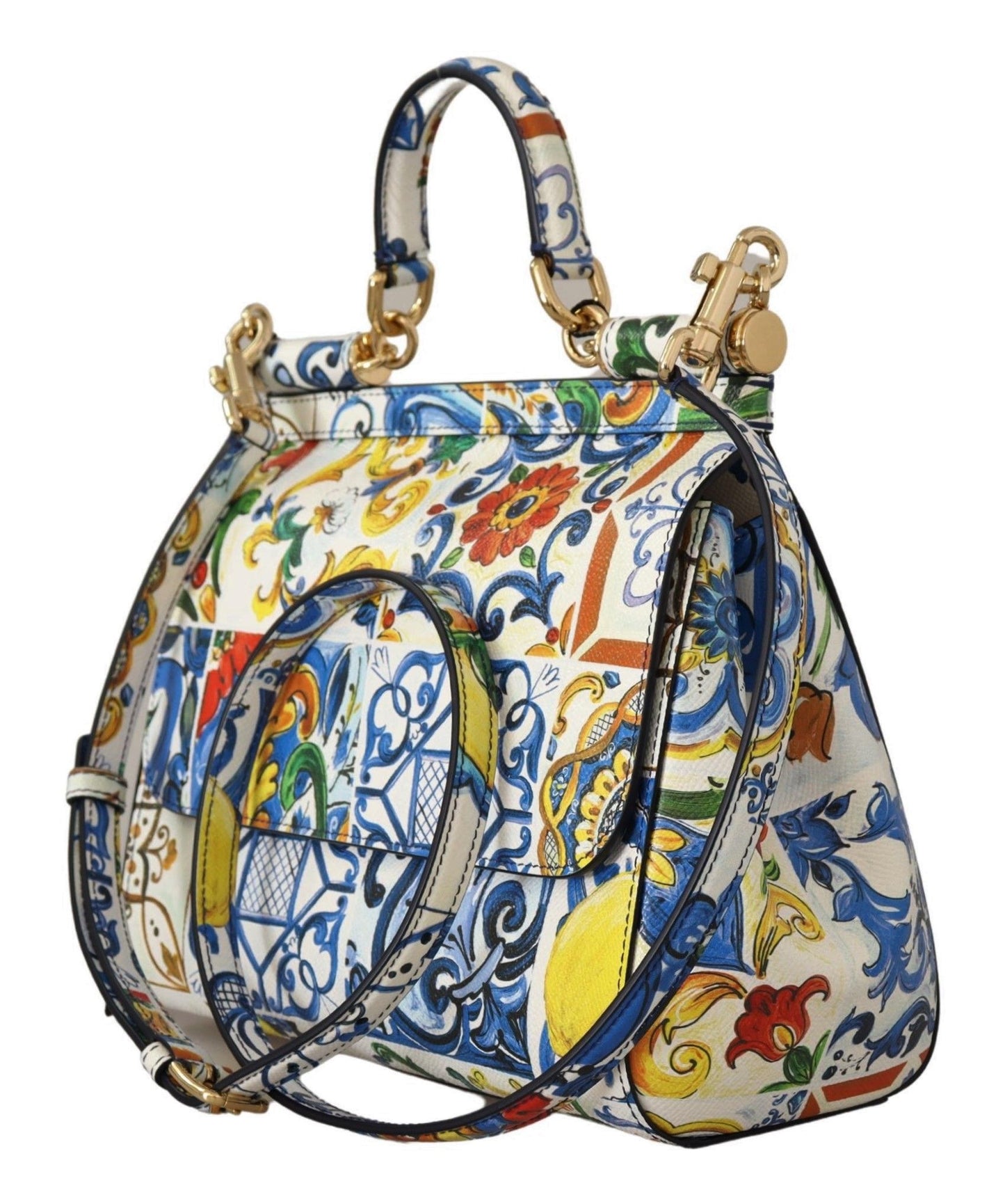 Dolce & Gabbana Sicilian Majesty Leather Shoulder Bag