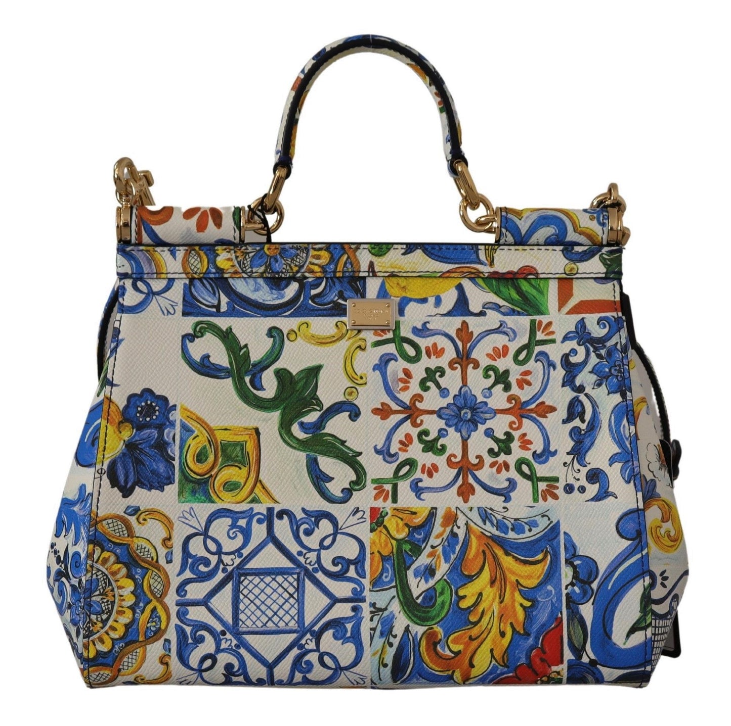 Dolce & Gabbana Sicilian Majesty Leather Shoulder Bag