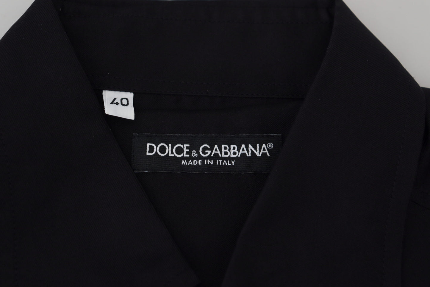 Dolce & Gabbana Sleek Silk Black Dress Shirt Slim Fit