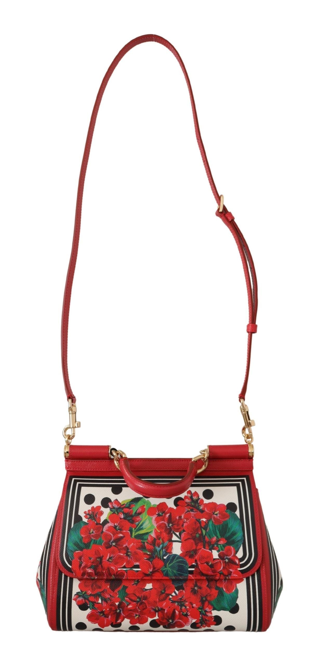 Dolce & Gabbana Sicilian Blossom Leather Shoulder Bag