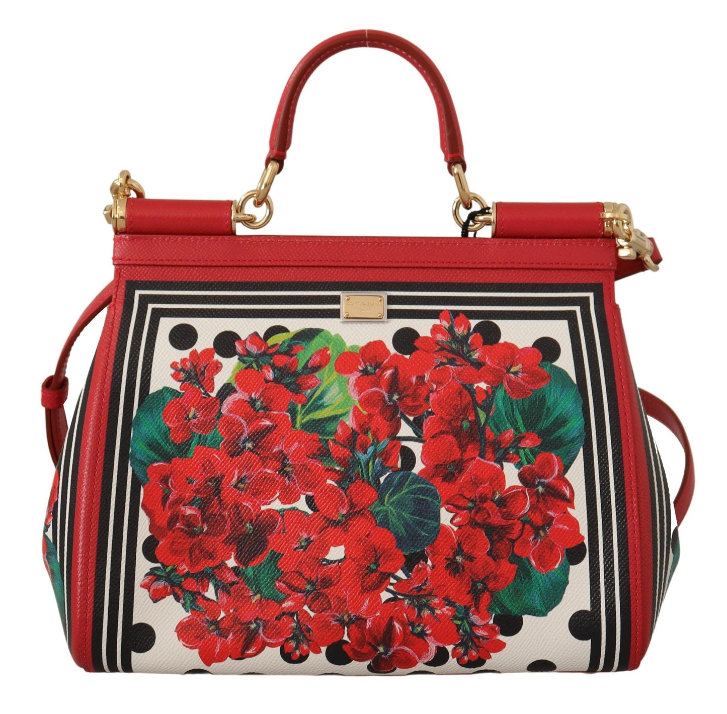 Dolce & Gabbana Sicilian Blossom Leather Shoulder Bag