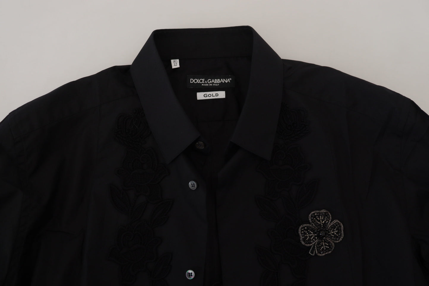 Dolce & Gabbana Elegant Slim Fit Formal Black Dress Shirt