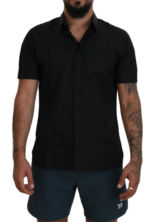 Dolce & Gabbana Elegant Black Silk Blend Dress Shirt