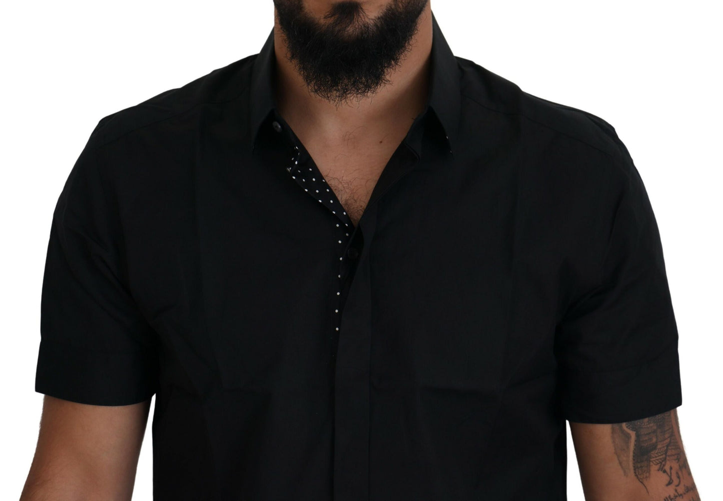 Dolce & Gabbana Elegant Black Silk Blend Dress Shirt